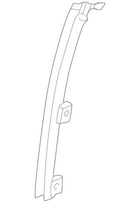 72731-s5a-003 Honda Genuine 2001-2005 Civic - Sash R Rear Door Center