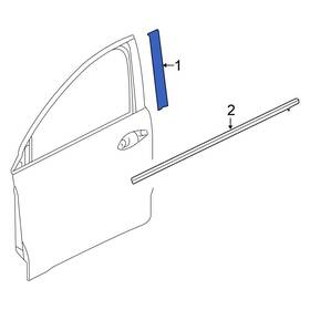 67366t7a003 Honda Oe For Hr-v 2016-2022 Front Left Black Out Tape