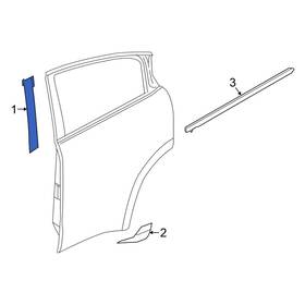 67825t7a003 Honda Oe For Hr-v 2016-2022 Rear Right Black Out Tape
