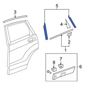 67864sxsa01 Honda Oe For Cr-v 2007-2011 Rear Left Black Out Tape 67864sxsa01 Honda Oe For Cr-v 2007-2011 Rear Left Black Out Tape