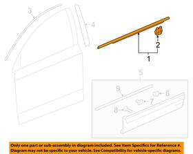 72410tnyj01 Honda Oem 2019 Cr-v Front Door Exterior Trim-belt Molding 72410tnyj01 Honda Oem 2019 Cr-v Front Door Exterior Trim-belt Molding