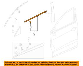 72450tx4a01 Honda Oem 13-18 Rdx Front Door Exterior Trim-belt Molding