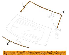 73127ty0000 Honda Oem 15-16 Fit Liftgate Tailgate-glass Molding