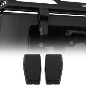 Mmr.20194 Hooke Road 2pcs Rear Liftgate Glass Window Hinge Cover Trim For 2007-2018 Jeep Wrangler Jk