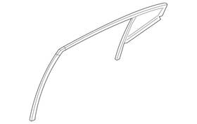 83541f2000 Hyundai Oem 17-20 Elantra Window Glass-rear Door-run Channel Right