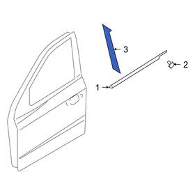 863632b000 Hyundai Oe For Santa Fe 2007-2009 Front Left Black Out Tape
