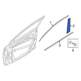86363f2000 Hyundai Oe For Elantra 2017-2020 Front Left Lower Black Out Tape