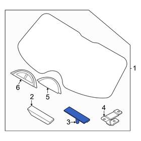 87112s1000 Hyundai Oe For Tucson 2022-2024 Back Glass Spacer