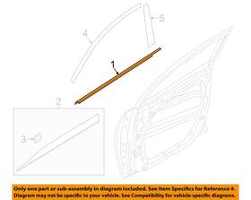 82220j9001 Hyundai Oem 20-23 Kona Electric Front Door Exterior Trim-belt Molding