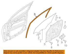 82530d3000 Hyundai Oem 16-21 Tucson Front Door Glass Hardware-run Channel