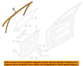 82530s1000 Hyundai Oem 19-23 Santa Fe Front Door Glass Hardware-run Channel