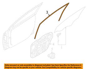 82540aa001 Hyundai Oem 21-24 Elantra N Front Door Glass Hardware-run Channel 82540aa001 Hyundai Oem 21-24 Elantra N Front Door Glass Hardware-run Channel