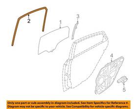 835403q000 Hyundai Oem New 11-15 Sonata Rh Rear Door Glass Hardware-run Channel