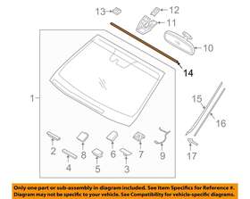 861302w000 Hyundai Oem 13-18 Santa Fe Windshield-upper Molding Trim