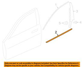 T4n4714 Jaguar Oem 17-18 Xe-door Window Sweep-belt Molding Weatherstrip Right