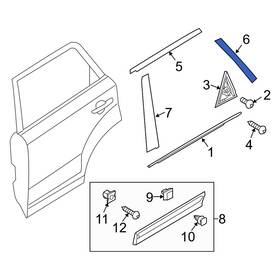 863832p000 Kia Oe For Sorento 2011-2015 Rear Left Lower Black Out Tape
