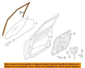 82530b2000 Kia Oem 14-19 Soul Ev Front Door Glass Hardware-run Channel 82530b2000 Kia Oem 14-19 Soul Ev Front Door Glass Hardware-run Channel