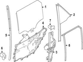 Lr189322 Land-rover Genuine Run - Door Glass
