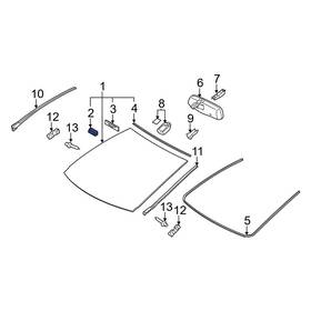 5611530100 Lexus Oe For Rx350h 2023-2025 Front Windshield Stopper