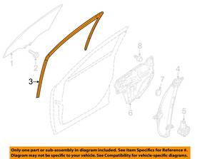 Bhn959605d Mazda Oem 14-18 3 Front Door Glass Hardware-run Channel