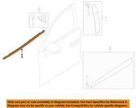 Dgh950650a Mazda Oem 20-25 Cx-30 Front Door Exterior Trim-belt Molding