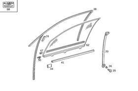 140-720-10-17 Mercedes-benz Genuine Window Guide Rail