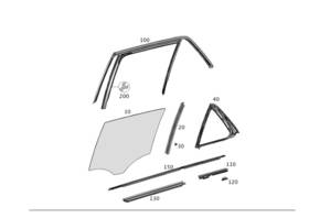 166-735-25-00 Mercedes-benz Genuine Repair Kit Guide Rail