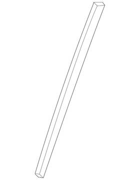 167-730-83-01 Mercedes-benz Genuine Door Window Division Bar