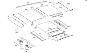 167-780-20-00 Mercedes-benz Genuine Sliding Sunroof Panel #50