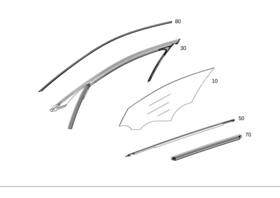 205-725-66-00 Mercedes-benz Genuine Window Guide Rail