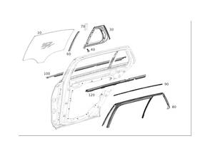 213-730-04-19 Mercedes-benz Genuine Window Divider 213-730-04-19 Mercedes-benz Genuine Window Divider