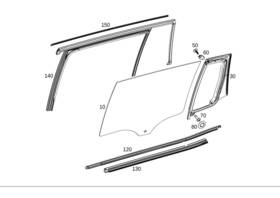 247-735-04-00 Mercedes-benz Genuine Window Guide Rail
