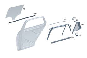254-735-03-00 Mercedes-benz Genuine Window Guide Rail