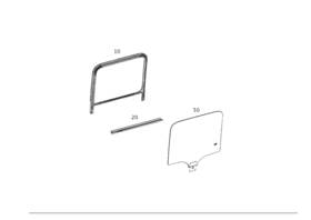 Mercedes-benz 463-735-13-00 Genuine Mercedes-benz Window Guide Rail