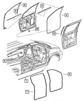 04894124ah Mopar Genuine Front Door Glass Run Right 4894124ah