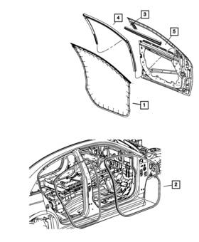 05074005af Mopar Genuine Front Door Glass Weatherstrip Left 5074005af 05074005af Mopar Genuine Front Door Glass Weatherstrip Left 5074005af