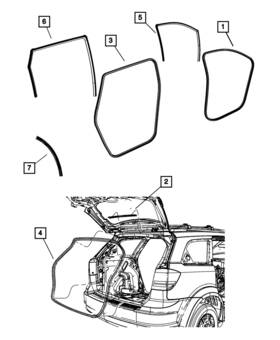 05076870af Mopar Genuine Front Door Glass Weatherstrip Right 5076870af