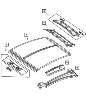 05097470aa Mopar Genuine Windshield Frame 5097470aa