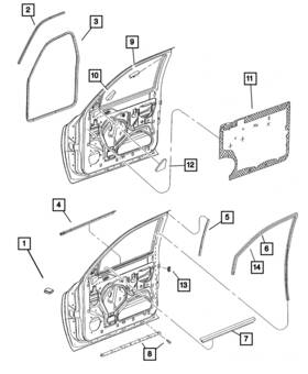 05103392aa Mopar Genuine Glass Run Seal Right 5103392aa