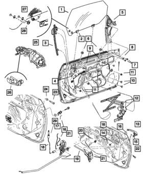 5067403ad Mopar Genuine Door Glass Rail Assembly Left