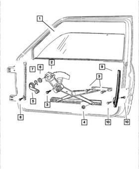 55075813 Mopar Genuine Front Door Window Regulator Left 55075813 Mopar Genuine Front Door Window Regulator Left
