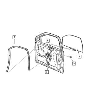 55360958ac Mopar Genuine Glass Channel Run Weatherstrip Right
