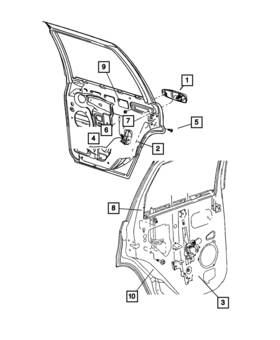 55394328ab Mopar Genuine Rear Door Glass Lower Channel Right