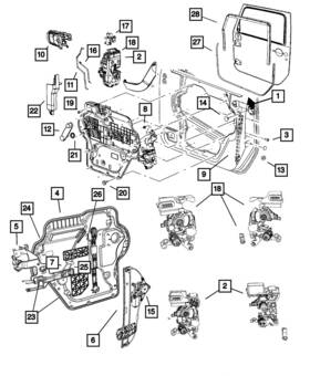 55397007ac Mopar Genuine Front Door Glass Channel Left
