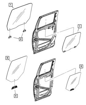 55397153ac Mopar Genuine Door Glass Clip