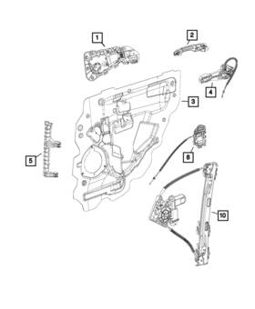 Mopar 68202126aa Genuine Rear Door Glass Channel Left
