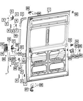 68214654aa Mopar Genuine Sliding Door Stabilizer