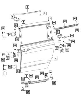 68227480ac Mopar Genuine Sliding Door Stabilizer Right