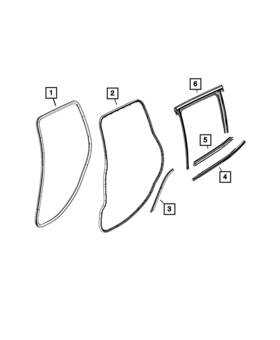 68251793ac Mopar Genuine Door Glass Weatherstrip Left