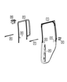 68271658af Mopar Genuine Door Glass Run Weatherstrip Right